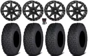 High Lifter HL10 14" Wheels Black 30" Coyote Tires Kawasaki Mule Pro FXT KRX