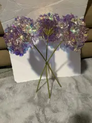 Faux artificial hydrangeas Rachel Zoe plastic 22” flower iridescent Long Stem