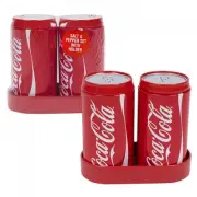 Coca-Cola Can Shaped Matching Salt and Pepper Shakers Red