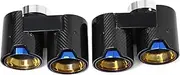 Quad Exhaust Tip Compatible For BMW 3 Series G20 G21 330i 330e 2019+ Tailtip Muffler Tip Exhaust Tip Carbon Fiber M Performance Nozzle(Carbon Fiber E)