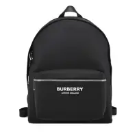 在飛比找momo購物網優惠-【BURBERRY 巴寶莉】經典LOGO尼龍後背包(黑色)