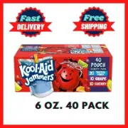 Kool-Aid Jammers Tropical Punch, Grape and Cherry Flavored Soft Drink 6oz. 40pk