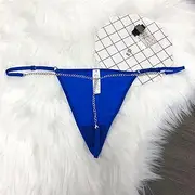 [FARZAH] Women Panties Female Underwear 3PCS/Set Sexy Custom Crystal Letters Name G-String Waist Chain Women Personalized Body Chain Lace Bikini Thong Beach Custom Jewelry Gift(BL02,NO Letters)