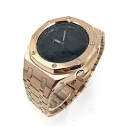 Casio GA2100 Casioak Mod Royal Oak G-Shock GA-2100 Rose Gold All Metal Watch