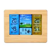 Weather Station for Indoor Outdoor, LCD Digital Weather Station Clock Portable f