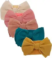 [QionWon] Newest Baby Bow Headbands Baby Turban Knotted Headband Nylon Elastic Headwraps for Baby Girl Hair Accessories (KK69-03)
