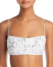 Dolce Vita WHITE/SNAKE Snake Bite Stella Bikini Swim Top, US Large