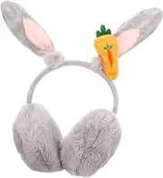 Parliky Warm Fluffy Earmuffs for Girls Rabbit Ear Design Winter Ear Covers Breathable Comfortable