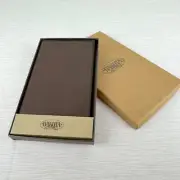 Dakota Tumi Brown Leather Passport Checkbook Wallet Billfold Monogrammed