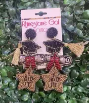 BRAND NEW EITH TAGS “I Did It" Seed Bead Graduation Earrings
