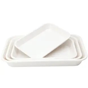 塑料托盤水杯茶盤密胺長方形托盤白色家用幼兒園餐盤面包盤子商用