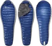 Mountaintop Down Sleeping Bag, 15 Degree F 650 Fill Power Backpacking Sleeping Bag - Ultralight Compact Portable Hiking Camping Sleeping Bag with Compression Sack for Adults, Teen