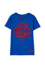 NRL Kids Distressed Flock Tee Shirt - Newcastle Knights - Toddler Youth T-Shirt