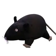Simulated 3D Mouse Rat Animal Soft Plush Doll Toy Sofa Couch Decor New Year Gift black 20cm