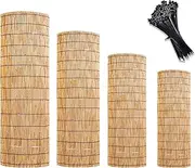 Bamboo Decorative Fences Balcony Privacy Screen Backyard Fence Rolls Outdoor Privacy Fence Rolls Patio Divider Garden Fencing Decorative for Room Porch Pool Backyard(5.5 * 6.6ft(168 * 200cm))