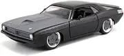 Jada Toys Fast and Furious 1973 Plymouth Barracuda 1:32 Scale Hollywood Ride Diecast Model Car, Black