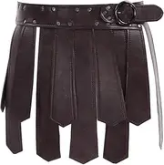 Men's Medieval PU Leather Tassel Skirt,Roman Gladiator Knight Battle Armors Costume for Halloween/Christmas Role Play