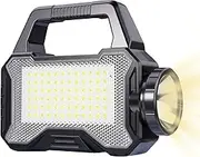 dzqad Solar Torch - High Brightness Solar Torch - Rechargeable Torch 3 Modes, Camping and Survival Accessories for Storms, Breakdowns, Home, Outdoor