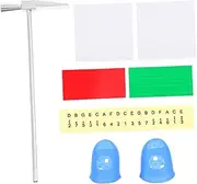 HONITANO 1 Set Thumb Piano Accessory Kit with Tuning Hammer Scale Stickers Relief Thumb Sleeves Random Cleaning Cloth for Easy Learning Maintenance Random Color