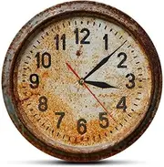 Garden Clock, Retro Exterior Wall Clock Nostalgia Waterproof Vintage Garden Ornament for Garden for Garden/Patio/Cour 12inch