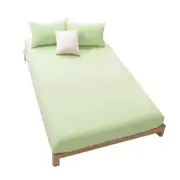 All Size Poly Cotton Fitted Sheet Bedding With Pillowcase Pistachio