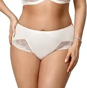 [Gorsenia] K426 Women's Casablanca Cream Knicker Panty Full Brief Medium