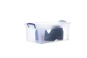 Superio Small Clear Storage Container with Locking Lid 16 Quart