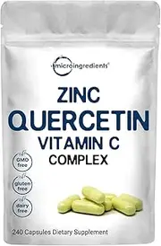 Micro Ingredients Zinc Complex Capsules,100mg Per Serving, 200 Capsules, Strong Immune System Booster, Best Zinc for Men and Zinc for Women, Non-GMO