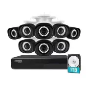 Defender Sentinel 4K Ultra HD POE Wired 1TB NVR Security System 8 Metal Cameras