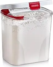 Progressive Prep Solutions by DKS-100 Flour Keeper with Built in Leveler 3.8 qt White/red/Clear
