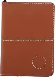 Abaodam Golf Scoring Book Golfs Balls Scorebook Golfing Scorebook Golfing Recording Tool Portable Score Recording Book Stylish Scorecards Holder Portable Scorecards Holder Light Brown Pu