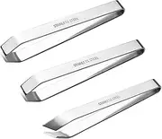maxin 3 Pcs Fish Bone Tweezers, Stainless Steel 2 Flat and 1 Slant Tweezers, Pliers Remover Tool for Remove Fish Bones, Needle Dones, Scales