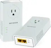 NETGEAR Powerline 2000 + Extra Outlet (PLP2000-100PAS) - Pack of 2 - Fast Speeds