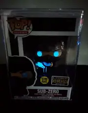 Sub-Zero Mortal Combat Glow in the Dark Funko - New with Funko Protector Case