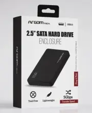 ARGOM TECH ARG- 2.5 SATA HARD DRIVE ENCLOSURE TOOL FREE USB 3.0 — Free Shipping
