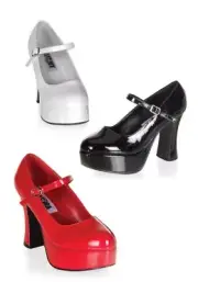 Pleaser Funtasma Cute 4" Chunky Heel Pump Mary Jane Halloween Costume Platform