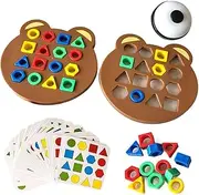 Shape Matching Game - Strategic Puzzle for Two Players for Adults & Teens, Portable Travel & Office Brain Teaser - Stress Relief & Group Games, Fast-Paced Matching Race