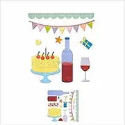 XMZZMX Birthday Party Metal Cutting Dies for Card Making, Paper Embossing Die-Cuts Kit Storage Pockets Supplies, Scrapbooking Stencils