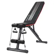 Powertrain Adjustable Incline Decline Exercise Bench | Resistance Bands