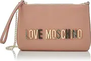 [Love Moschino] Women's Borsa Vitello Cipria Shoulder Bag, Powder, 16x24x5, Powder, 16x24x5