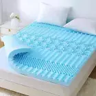 Foam Mattress Topper Queen, 7 Zone Cooling Mattress Topper with Gel Infused, Egg