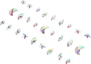 BELLIFFY 1 Set Crystal Diamond Sticker Apparel Costumes Stickers Face Gems Mermaid Temporary Rhinestone Sticker Temporary Tattoo Carnival Face Sticker Face Glitter Tattoo Acrylic