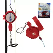 HookEze Quick Knot Tying Tool Stainless Steel Line Cutter Fishing Tacklebox RED