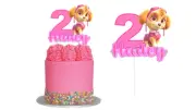 skye paw pups THEME CARDSTOCK CAKE TOPPER DECORATION