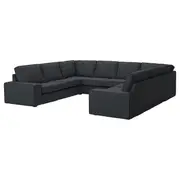 KIVIK u-shaped sofa, 6 seat, Tresund anthracite