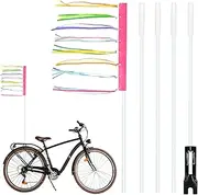Bicycle Flag Child Reflective Bicycle Bunting Children Colourful Safety Flag Children's Bicycle Removable with Mounting Bracket for Outdoor Bicycle Accessories Bicycle Trailer Bicycle Accessories