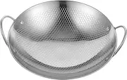 Cabilock Stainless Steel Wok Pan Cooking Pot Wok Household Cooking Pot Outdoor Cookware
