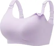 [Angelhood] Nursing Bras for Breastfeeding Support Maternity Bras Seamless Pregnancy Bralette for Women with Extender 3 Pack