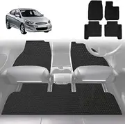 Outback GT 6D Diamond Custom-Fit Car Floor Mats, Compatible with for Hyundai Accent 2011-2018 | Heavy Duty | Anti-Slip | All Weather Protection | Car Accessories