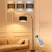 XCJump Dimmable Curved Floor Lamp with Remote, Marble Base, 3 Light Levels, 185c